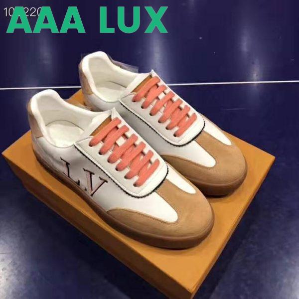 Replica Louis Vuitton LV Women LV Frontrow Sneaker in Calf Leather and Suede Calf Leather-Pink 3