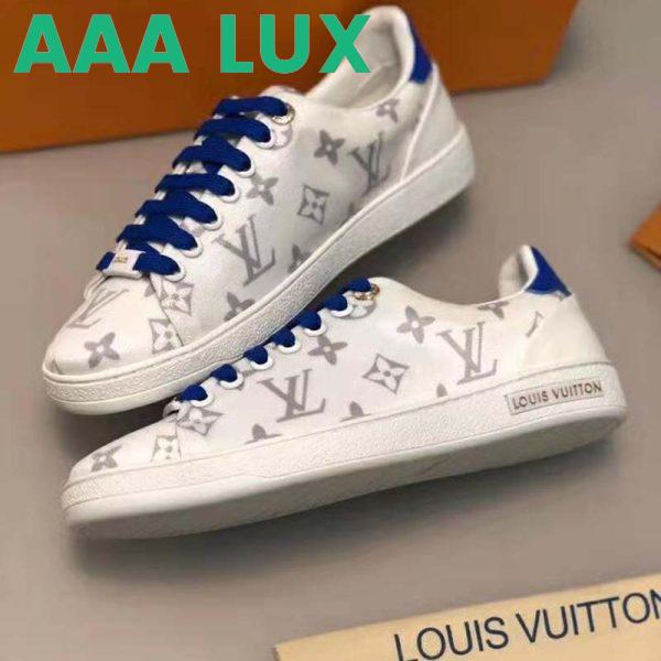 Replica Louis Vuitton LV Women LV Frontrow Sneaker in Monogram-Print Textile-Blue 4