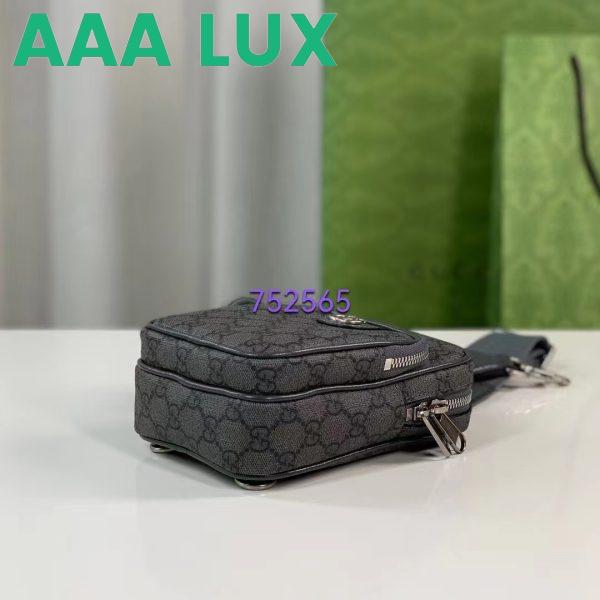 Replica Gucci Unisex Ophidia GG Mini Bag Grey Black GG Supreme Canvas Double G 10