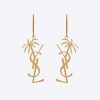 Replica Saint Laurent YSL Women Monogram Palm Earrings in Metal-Silver 10