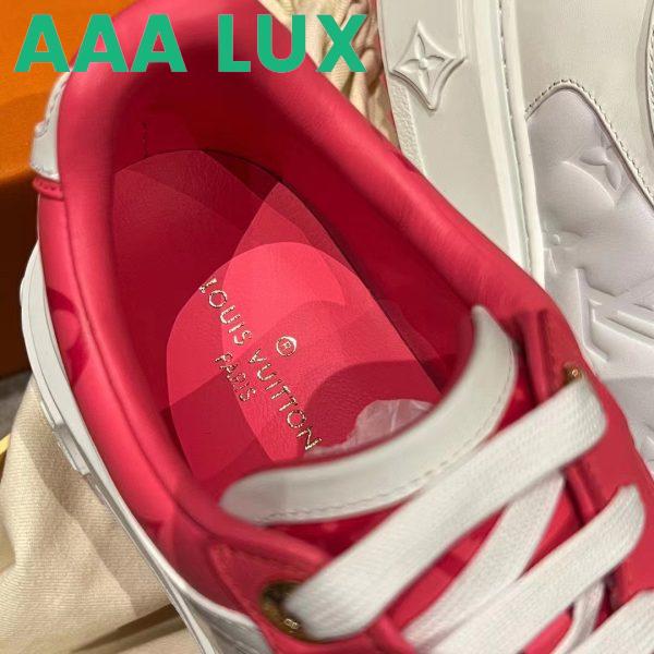 Replica Louis Vuitton Women LV Time Out Sneaker Pink Calf Leather Colored Monogram Flowers 8