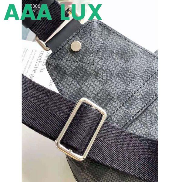 Replica Louis Vuitton Unisex Avenue Sling Bag Coated Damier Graphique Canvas Textile Lining 8