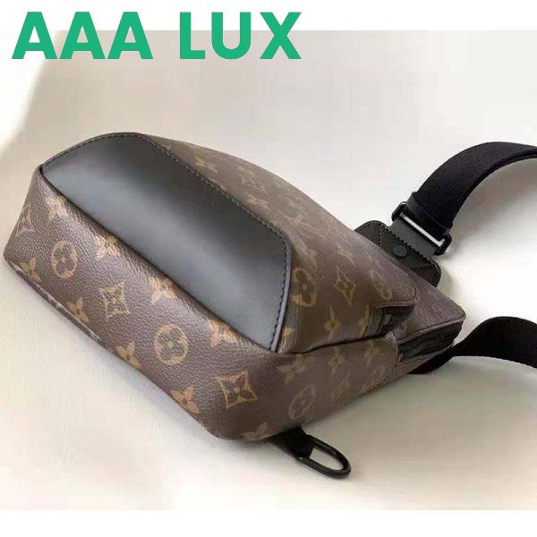 Replica Louis Vuitton Unisex Avenue Sling Bag Monogram Macassar Coated Canvas Textile Lining 5