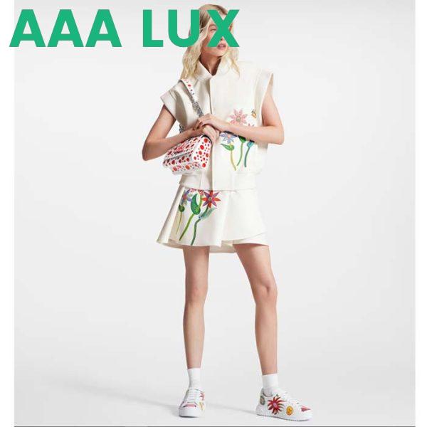 Replica Louis Vuitton Women LV Time Out Sneaker White Printed Calf Leather Monogram Flowers 13