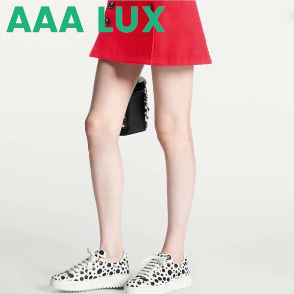 Replica Louis Vuitton Women LV x YK Time Out Sneaker White Printed Calf Leather Monogram Flowers 13
