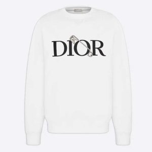 Replica Dior Men Oversized Dior And Judy Blame Sweatshirt Cotton-White