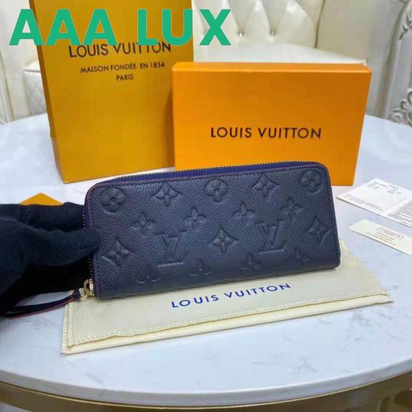 Replica Louis Vuitton LV Unisex Clémence Wallet Marine Rouge Monogram Empreinte Embossed Supple Grained Cowhide 3
