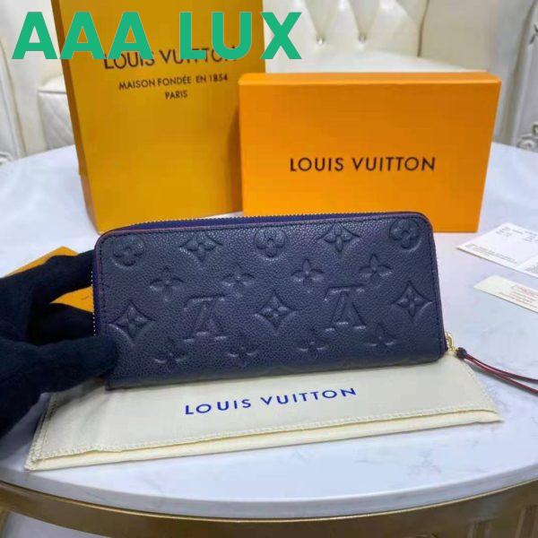 Replica Louis Vuitton LV Unisex Clémence Wallet Marine Rouge Monogram Empreinte Embossed Supple Grained Cowhide 4
