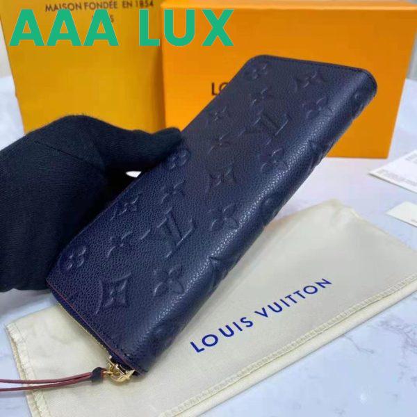 Replica Louis Vuitton LV Unisex Clémence Wallet Marine Rouge Monogram Empreinte Embossed Supple Grained Cowhide 5