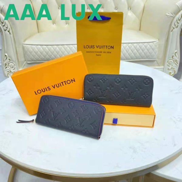 Replica Louis Vuitton LV Unisex Clémence Wallet Marine Rouge Monogram Empreinte Embossed Supple Grained Cowhide 7