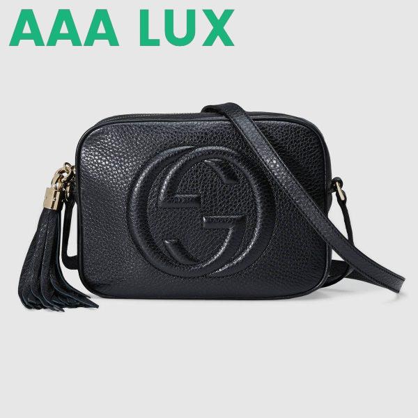 Replica Gucci Soho Small Leather Disco Bag in Smooth Calfskin Leather 3