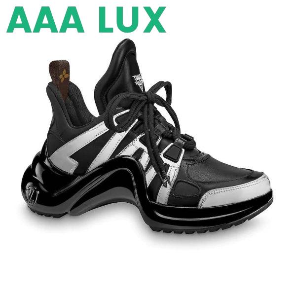 Replica Louis Vuitton LV Women LV Archlight Sneaker in Leather and Technical Fabrics-Black