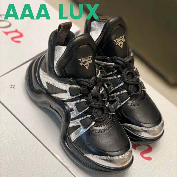 Replica Louis Vuitton LV Women LV Archlight Sneaker in Leather and Technical Fabrics-Black 3
