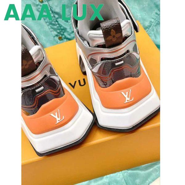 Replica Louis Vuitton Women LV Archlight 2.0 Platform Sneaker Orange Silver 5 Cm Heel 9