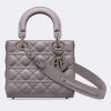 Replica Fendi FF Women By The Way Medium Gray Leather Elaphe Boston Bag 10