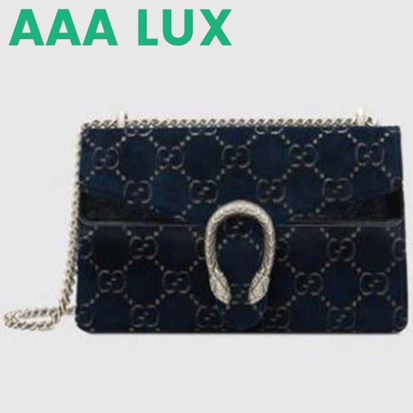 Replica Gucci GG Women Dionysus GG Velvet Small Shoulder Bag 3