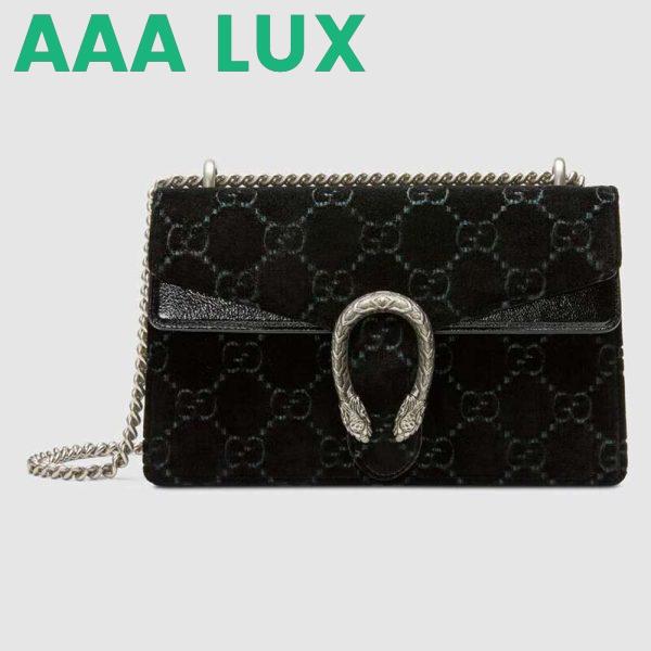 Replica Gucci GG Women Dionysus GG Velvet Small Shoulder Bag 4