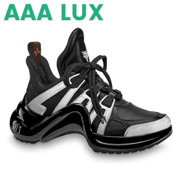 Replica Louis Vuitton Women LV Archlight Sneaker Leather Technical Fabrics-Black