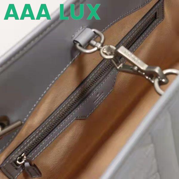 Replica Gucci Unisex GG Marmont Medium Tote Bag Grey Matelassé Leather Double G 10