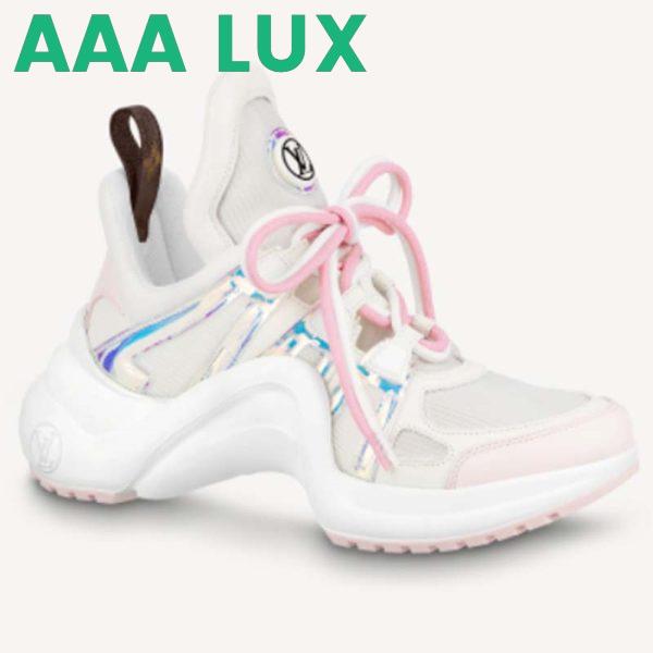 Replica Louis Vuitton Women LV Archlight Sneaker Pink Mix Materials Patent Monogram Canvas 2