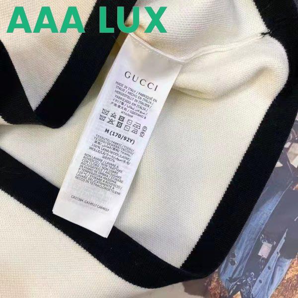 Replica Gucci GG Women Wool GG Piquet Jacquard Polo Shirt Interlocking G Embroidery 7