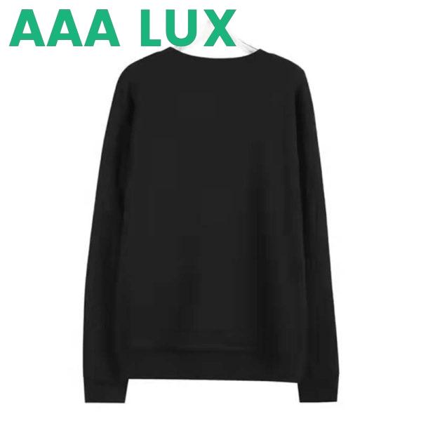 Replica Gucci Men Beverly Hills Cherry Print Sweatshirt Cotton Jersey Crewneck Puff Sleeves-Black 3