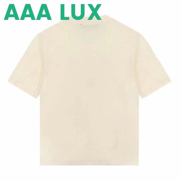 Replica Gucci GG Women Bananya Cat Cotton T-Shirt White Cotton Jersey Crewneck Oversize Fit 3
