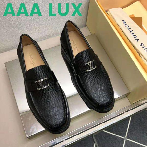 Replica Louis Vuitton Men Major Loafer Epi Calf Leather Glazed Calf Leather-Black 4