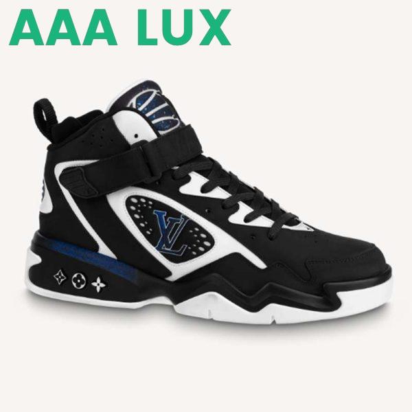 Replica Louis Vuitton LV Unisex Trainer 2 Sneaker Black Suede Calf Leather Rubber Outsole 2