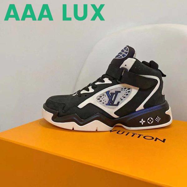 Replica Louis Vuitton LV Unisex Trainer 2 Sneaker Black Suede Calf Leather Rubber Outsole 3