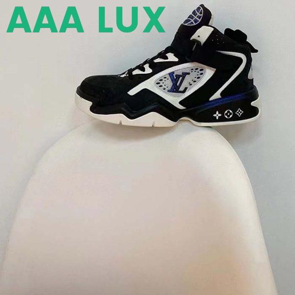 Replica Louis Vuitton LV Unisex Trainer 2 Sneaker Black Suede Calf Leather Rubber Outsole 6