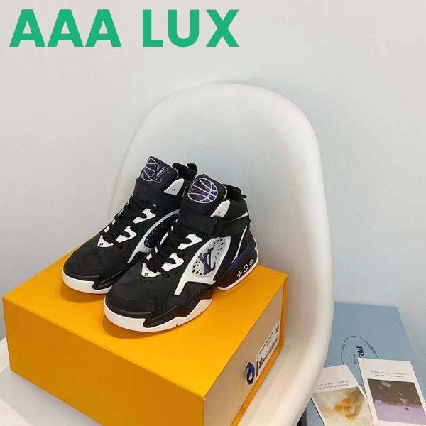 Replica Louis Vuitton LV Unisex Trainer 2 Sneaker Black Suede Calf Leather Rubber Outsole 7