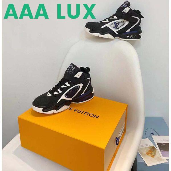 Replica Louis Vuitton LV Unisex Trainer 2 Sneaker Black Suede Calf Leather Rubber Outsole 8