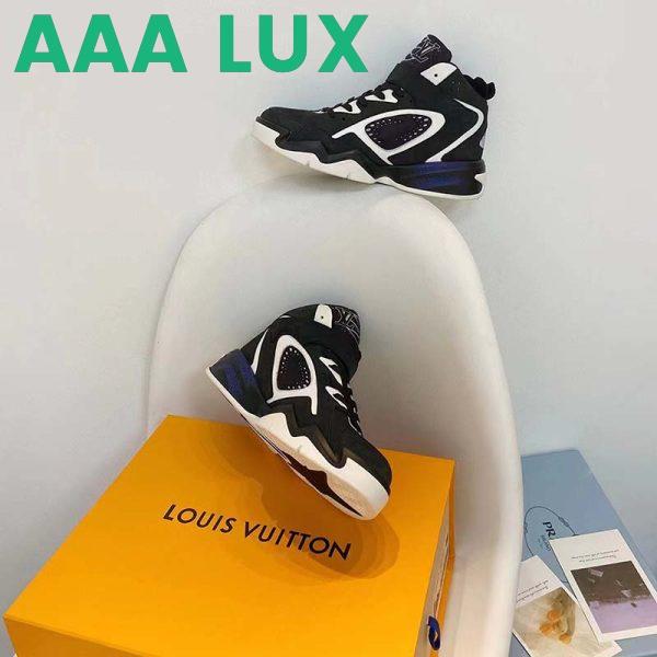 Replica Louis Vuitton LV Unisex Trainer 2 Sneaker Black Suede Calf Leather Rubber Outsole 9