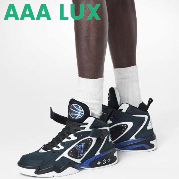 Replica Louis Vuitton LV Unisex Trainer 2 Sneaker Black Suede Calf Leather Rubber Outsole 13