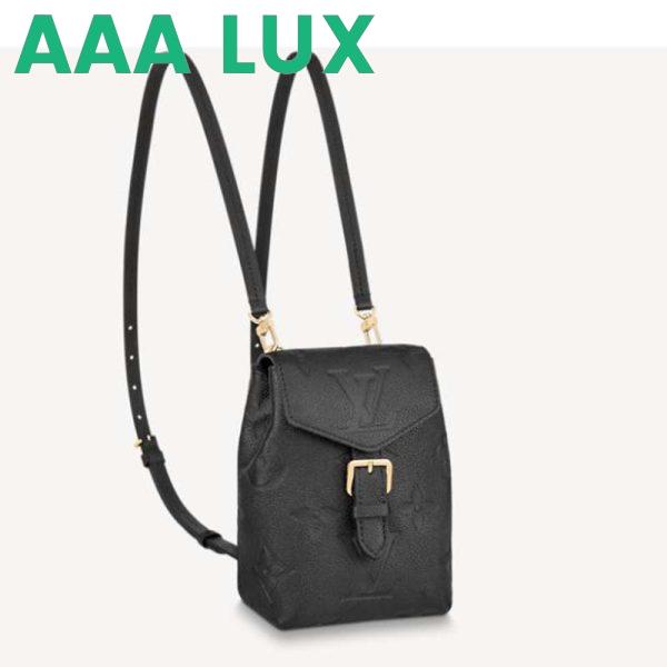 Replica Louis Vuitton LV Unisex Tiny Backpack Black Monogram Empreinte Embossed Supple Grained Cowhide