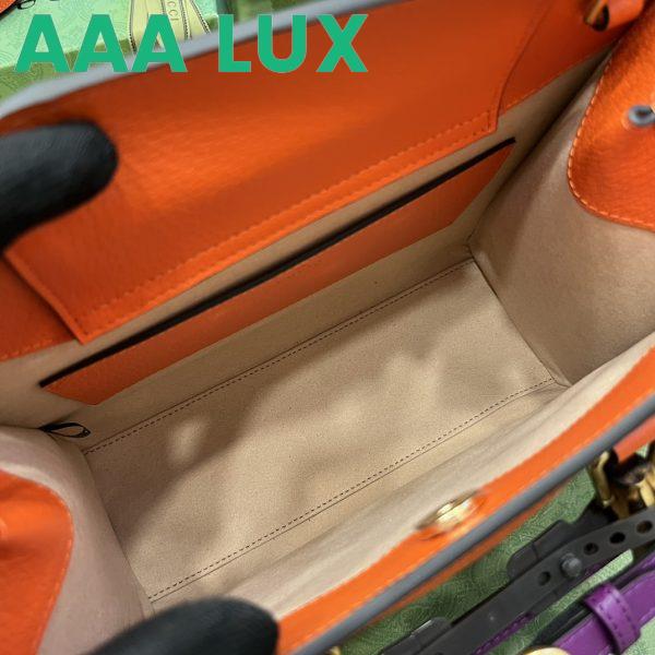 Replica Gucci Women GG Diana Small Tote Bag Orange Leather Double G 9