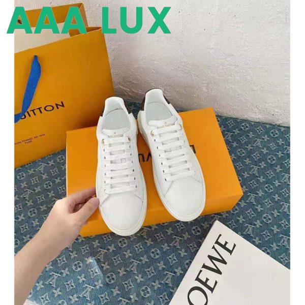 Replica Louis Vuitton Women Time Out Sneaker Debossed Calf Leather Monogram Flowers 6