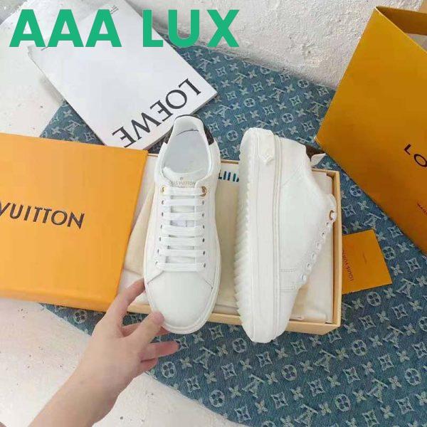 Replica Louis Vuitton Women Time Out Sneaker Debossed Calf Leather Monogram Flowers 9