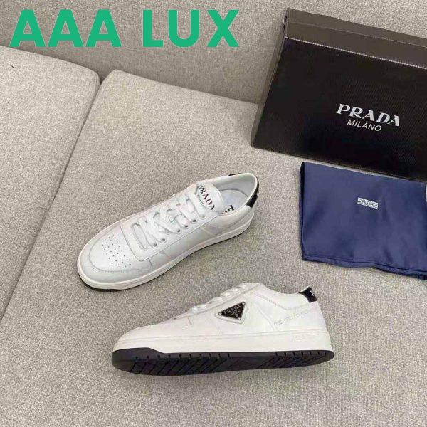 Replica Prada Men Downtown Perforated Leather Sneakers-White 6