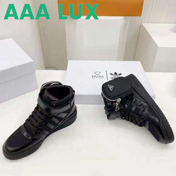 Replica Prada Women Adidas for Prada Re-Nylon Forum High-Top Sneakers-Black 5