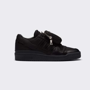 Replica Prada Women Adidas for Prada Re-Nylon Forum Sneakers-Black 2