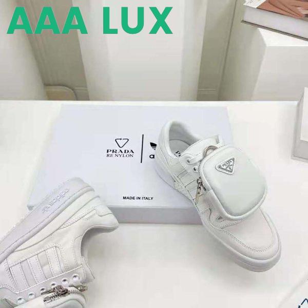 Replica Prada Women Adidas for Prada Re-Nylon Forum Sneakers-White 9