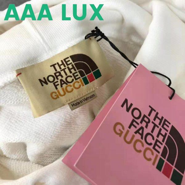 Replica Gucci Men The North Face x Gucci Cotton Sweatshirt Crewneck Long Sleeves-White 10
