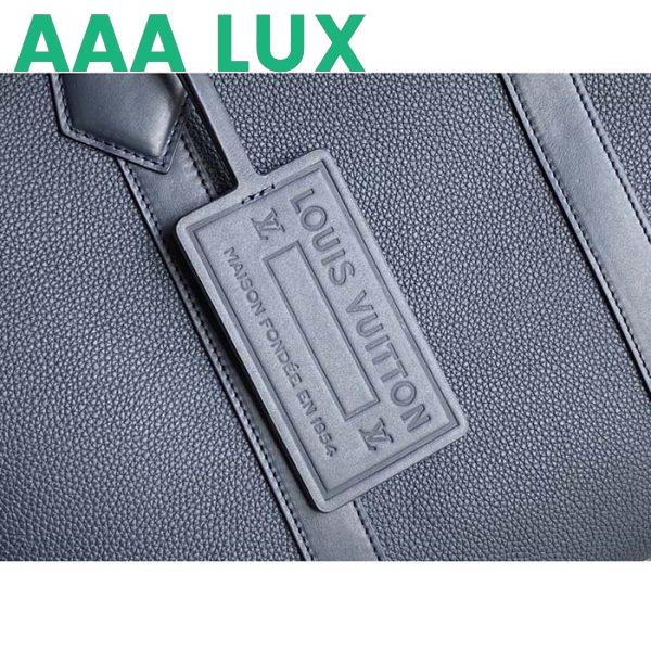 Replica Louis Vuitton LV Unisex Takeoff Briefcase Navy Blue LV Aerogram Cowhide Leather 8