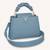 Replica Louis Vuitton LV Women Capucines BB Handbag Dusk Blue Taurillon Calfskin
