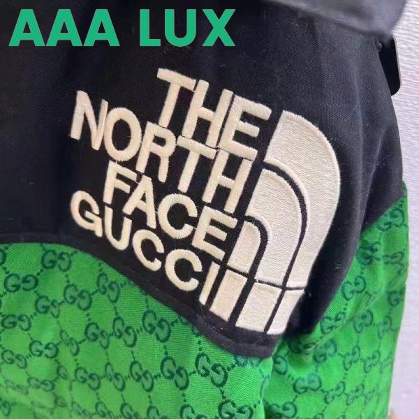 Replica Gucci Men The North Face x Gucci Padded Jacket Green Ebony GG Canvas 8