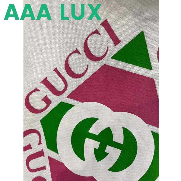 Replica Gucci Men Vintage Logo Cotton Sweatshirt White Heavy Felted Jersey 5