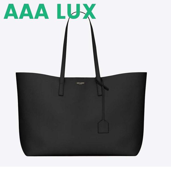 Replica Saint Laurent YSL Women Shopping Saint Laurent Tote Black Leather