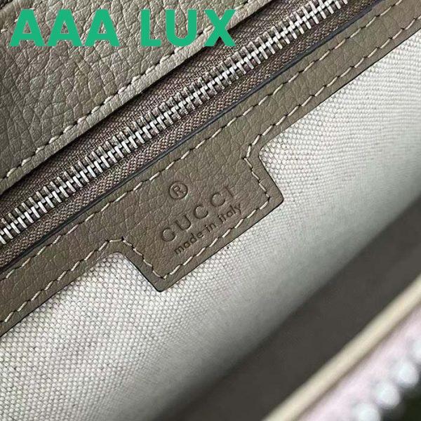 Replica Gucci Unisex Jumbo GG Medium Messenger Bag Dark Green Leather Zip Closure 11